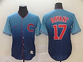 Cubs 17 Kris Bryant Blue Drift Fashion Jersey,baseball caps,new era cap wholesale,wholesale hats